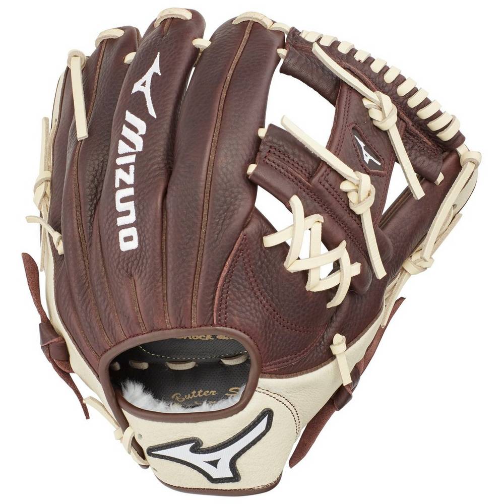 Mizuno Men's Franchise Series Infield Baseball Glove 11.75" Coffee/Silver (312627-BFN)